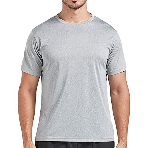 5 Pack Men's Dry Fit T Shirts, Athletic Running Gym Workout Short Sleeve Tee Shirts for Men (X-Large, Set 4)