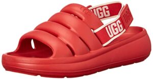 ugg women's sport yeah sandal, samba red, 8
