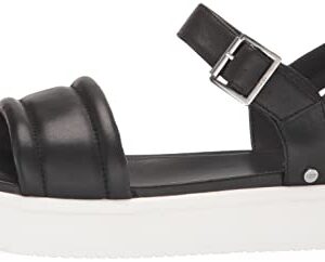 UGG Women's Zayne Ankle Strap Sandal, Black White, 8