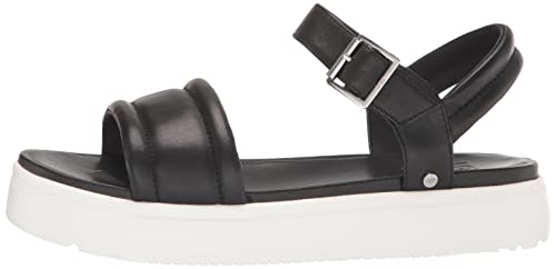 UGG Women's Zayne Ankle Strap Sandal, Black White, 8