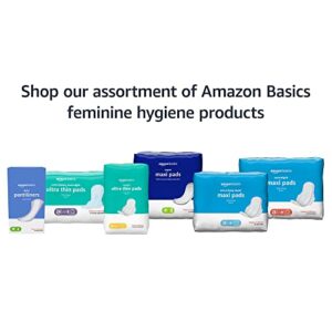 Amazon Basics Thick Maxi Pads with Flexi-Wings for Periods, Extra Long Length, Super Absorbency, Unscented, Size 3, 26 Count, 1 Pack (Previously Solimo)