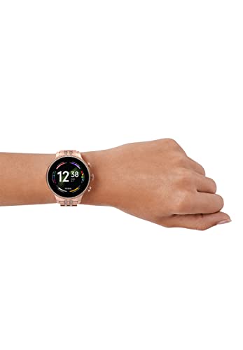 Fossil Women's GEN 6 Touchscreen Smartwatch with Speaker, Heart Rate, NFC, and Smartphone Notifications, Rose Gold, Bracelet