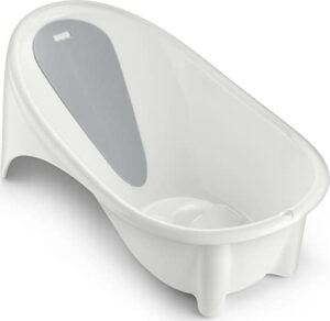 fisher-price baby to toddler bath simple support tub with built-in foam head-and-backrest for newborns