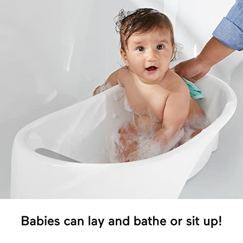 Fisher-Price Baby To Toddler Bath Simple Support Tub with Built-In Foam Head-And-Backrest For Newborns