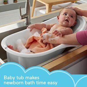 Fisher-Price Baby To Toddler Bath Simple Support Tub with Built-In Foam Head-And-Backrest For Newborns