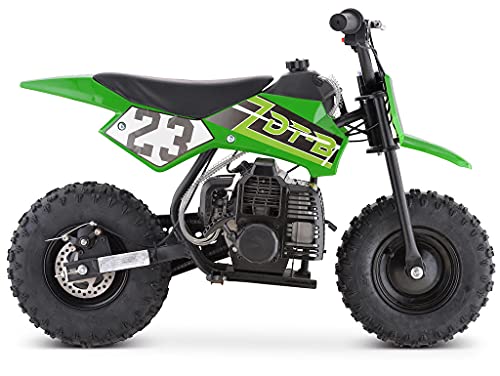 Gbmoto Blue 50cc Kids Dirt Bike, Kids Pit Bike, 2-Stroke Gas Dirt Bike,green