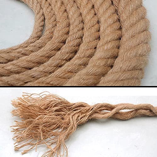 Twisted Manila Rope (3/4 in x 100 ft) Jute Rope Natural Hemp Rope for Crafting, Swing Bed, Railing, Docks