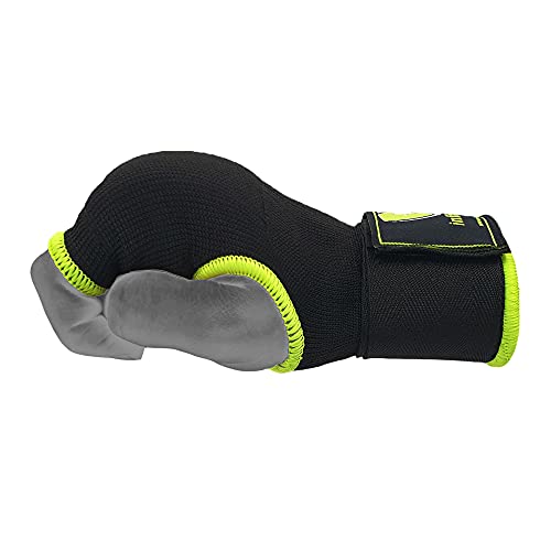 INFINIX SPORTS Boxing Hand Wraps Inner Gel Gloves for Punching, Elasticated Padded Bandages Under Mitts Quick Wraps Men & Women, Fist Protector, Great for MMA Training (Fluorescent, Large/X-Large)