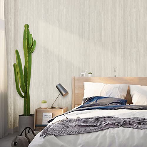 TANONE Faux Grasscloth Imitation Cloth Textured Wallpaper 17.7 x118 Inches Self-Adhesive Removable Peel and Stick DIY Wallpaper Vinyl Film Solid Color Wallcovering for RV Furniture