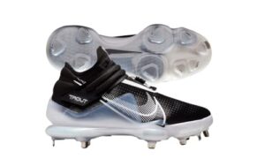 nike force zoom trout 7 metal cleats black | white size 9