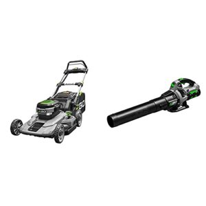 ego power+ lm2101 21-inch 56-volt lithium-ion cordless lawn mower 5.0ah battery and rapid charger included & lb5302 3-speed turbo 56-volt 530 cfm cordless leaf blower 2.5ah battery, charger included