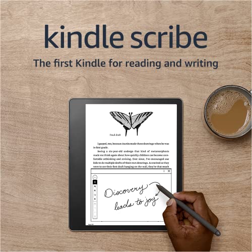 Kindle Scribe (16 GB) the first Kindle for reading, writing, journaling and sketching - with a 10.2” 300 ppi Paperwhite display, includes Premium Pen