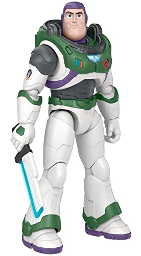 Mattel Lightyear Toys, Talking Buzz Lightyear 12 Inch Action Figure with Motion, Light and Sound, Laser Blade Action