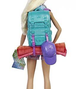 Barbie It Takes Two Doll & Accessories, Malibu Camping Playset with Doll, Pet Puppy & 10+ Accessories Including Sleeping Bag