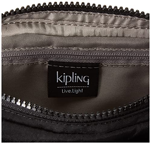 Kipling womens Women's Abanu Crossbody Handbag, Black Noir, 9.5 L x 6.75 H 3.5 D US