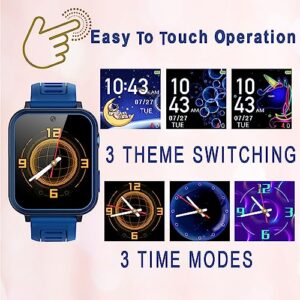 Smart Watch for Kids , Kids Game Smart Watch Boys with HD Touch Screen 24 Games Music Player Camera Alarm Clock Pedometer Torch Calculator 12/24 hr Kids Watches for Boys Gift for 3-12 Year Old