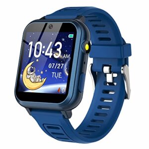 smart watch for kids , kids game smart watch boys with hd touch screen 24 games music player camera alarm clock pedometer torch calculator 12/24 hr kids watches for boys gift for 3-12 year old