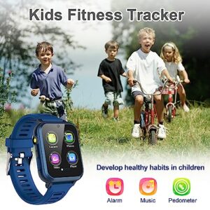 Smart Watch for Kids , Kids Game Smart Watch Boys with HD Touch Screen 24 Games Music Player Camera Alarm Clock Pedometer Torch Calculator 12/24 hr Kids Watches for Boys Gift for 3-12 Year Old