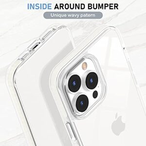 MATEPROX Compatible with iPhone 13 Pro Max Case Clear Thin Slim Crystal Transparent Cover Shockproof Bumper Case for iPhone 13 Pro Max 6.7" 2021(White)