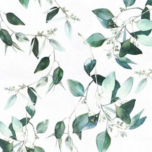 erfoni green leaf wallpaper peel and stick wallpaper floral contact paper for bathroom 17.7inch x 118.1inch greenery wallpaper peel and stick vintage flower decorative self adhesive wall paper
