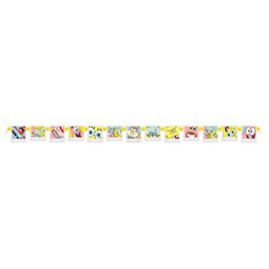 SpongeBob Squarepants Birthday Party Supplies Decoration Bundle Pack includes 1 Jointed Banner, 1 Table Cover, 1 Esave Dinosasur Sticker Sheet