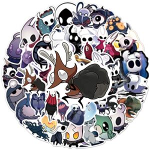 Hollow Knight Game Stickers| 50 Pcs | Larger Vinyl Waterproof Stickers for Laptop,Bumper,Water Bottles,Computer,Phone,Hard hat,Car Stickers and Decals, Game Stickers for Kid Teen Adult (HK)