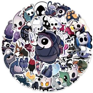 Hollow Knight Game Stickers| 50 Pcs | Larger Vinyl Waterproof Stickers for Laptop,Bumper,Water Bottles,Computer,Phone,Hard hat,Car Stickers and Decals, Game Stickers for Kid Teen Adult (HK)