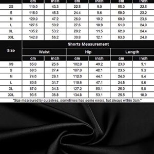 Ekouaer Short Pajamas for Women Silky Sleepwear Set Shorts Satin Nightwear Pyjamas Black M