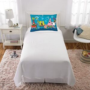 Franco Kids Bedding Super Soft Microfiber Reversible Pillowcase, 20 in x 30 in, Spongebob Squarepants