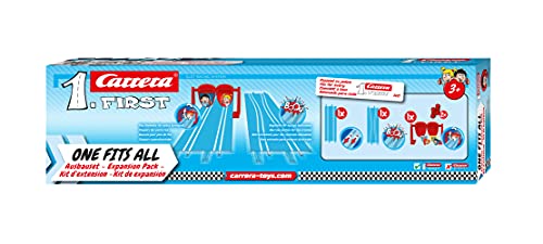 Carrera First Expansion Pack Extra Track for Battery-Powered Beginner Slot Car Racing Set for Kids Ages 3 Years and Up