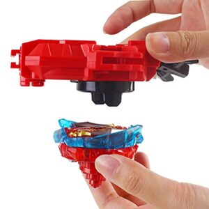 Launcher and Grip,Sparking Left&Right L/R Two-Way Launcher Compatible with All Bey Burst Series Bey Battling-Red