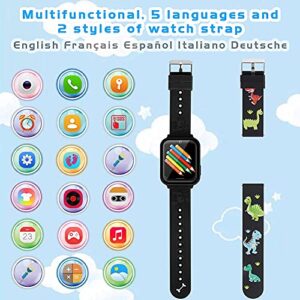 ele ELEOPTION Kids Smart Watch with HD Touch Screen Camera Video Recorder Games SOS Music (Build-in 1GB SD Card) for Boys Girls 3-14 Years,Cell Phone Watch Without GPS