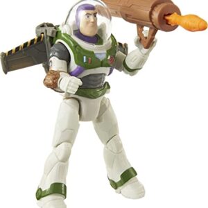 Mattel Lightyear Toys Action Figure & Accessories, Mission Equipped Buzz Lightyear Figure & Projectiles, Blasting Action