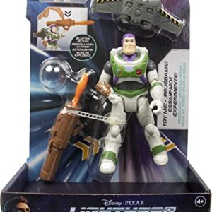 Mattel Lightyear Toys Action Figure & Accessories, Mission Equipped Buzz Lightyear Figure & Projectiles, Blasting Action