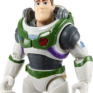 Mattel Lightyear Toys 12-in Action Figure with Accessories, Buzz Lightyear with 4 Gear Up Accessories