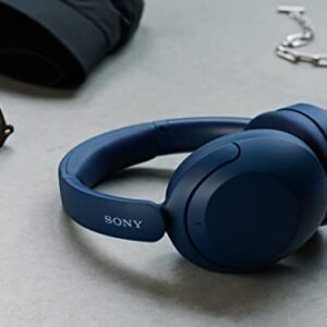 Sony WH-XB910N Extra BASS Noise Cancelling Headphones, Wireless Bluetooth Over The Ear Headset with Microphone and Alexa Voice Control, Blue (Amazon Exclusive)