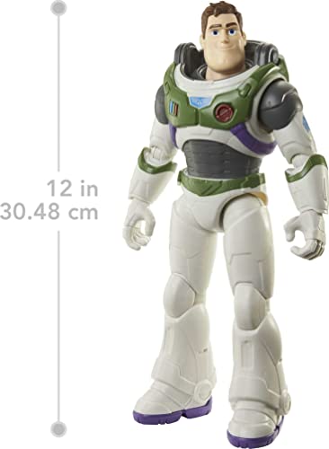 Mattel Lightyear Toys Buzz Large-Scale Action Figure, Space Ranger Alpha with Accessories, 12 Moving Joints, 12 Inch