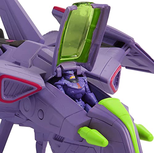 Mattel Lightyear Toys Hyperspeed Series Zurg Fighter Ship 9.25 Inches Long Authentic Detail, with Zurg Figure 2.25 Inches Tall, Fan Gift Ages 4 Years & Up