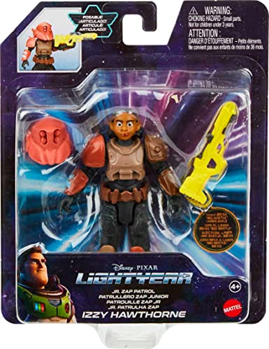 Mattel Lightyear Toys Jr. Zap Patrol Izzy Hawthorne Action Figure, 12 Points of Articulation & Accessories, 5-in Scale