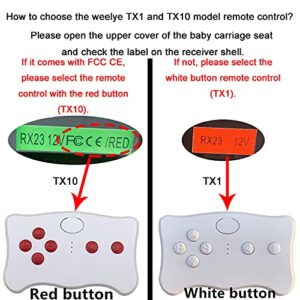 JIARUIXIN 2.4G Bluetooth Remote Control Transmitter Children's Electric Riding Toy Car Replacement Parts Red Button Remote Control