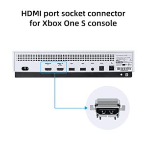 Mcbazel 2-Packs HDMI Port Socket Interface Replacement Parts for Xbox One S Console