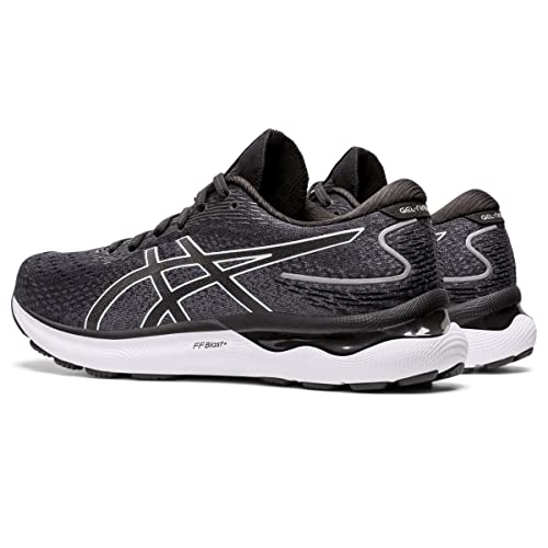 ASICS Men's Gel-Nimbus 24 Running Shoes, 13, Black/White