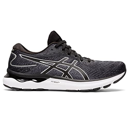 ASICS Men's Gel-Nimbus 24 Running Shoes, 13, Black/White