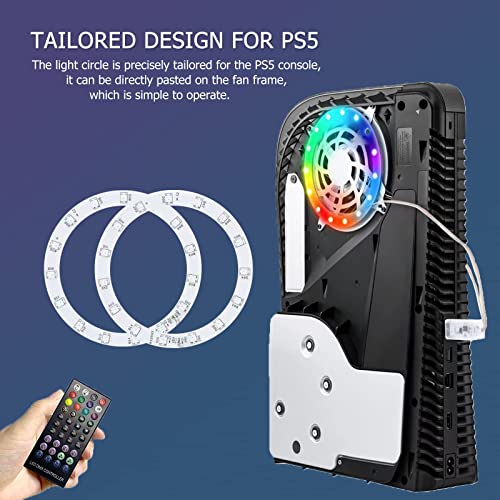 Dobewingdelou RGB LED Light for PS5 8 Colors 400 Effects Music Sync Color Changing Lights for Console 5050 RGB DIY Decoration Accessories Ring Lights Controlled with APP or IR Remote