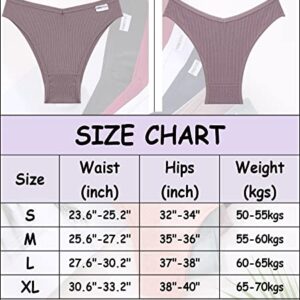 FINETOO 10 Pack Womens Cotton Underwear Sexy Stretch Bikini Panties Low Rise Hipster Ladies Soft V-Waist Cheeky S-XL