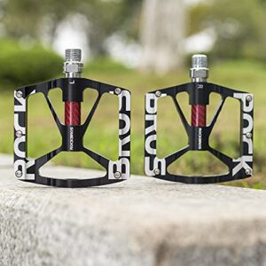 ROCKBROS Mountain Bike Pedals MTB Pedals CNC Non-Slip Lightweight Aluminum Alloy Bicycle Pedals Sealed Bearings Bicycle Platform Pedals 9/16" BMX Road Bike Pedal