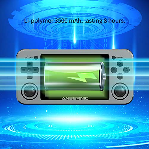HAIHUANG RG351M Retro Game Console,WiFi Built-in Online Sparring, Handheld Game Console with 64G TF Card 2500 Classic Games, Portable Game Console 3.5 inch IPS Screen Happy Time with Kids (Gray)