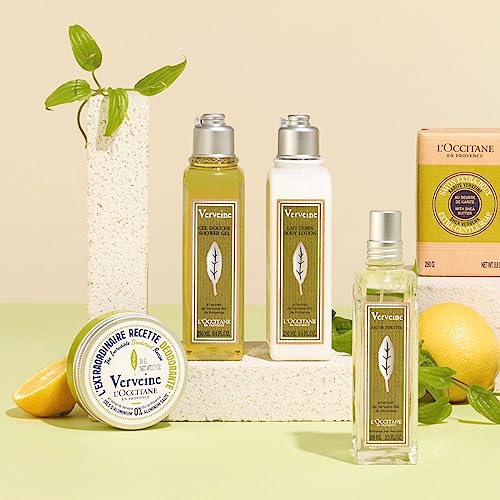 L'Occitane Verbena Shower Gel: Refreshing Lemon Scent, Invigorate the Senses, Organic Verbena Extract From Provence, Gently Cleanses, Vegan, Artisanal