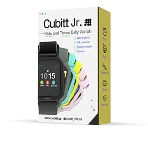 Cubitt Jr Smart Watch Fitness Tracker for Kids and Teens, with 24h Body Temperature, Games, Step Counter, Sleep Monitor, Heart Rate Monitor, Activity Tracker, 1.4" Touch Screen, Waterproof