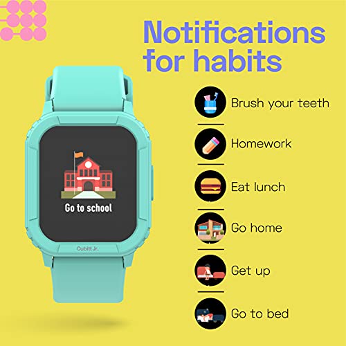 Cubitt Jr Smart Watch Fitness Tracker for Kids and Teens, with 24h Body Temperature, Games, Step Counter, Sleep Monitor, Heart Rate Monitor, Activity Tracker, 1.4" Touch Screen, Waterproof